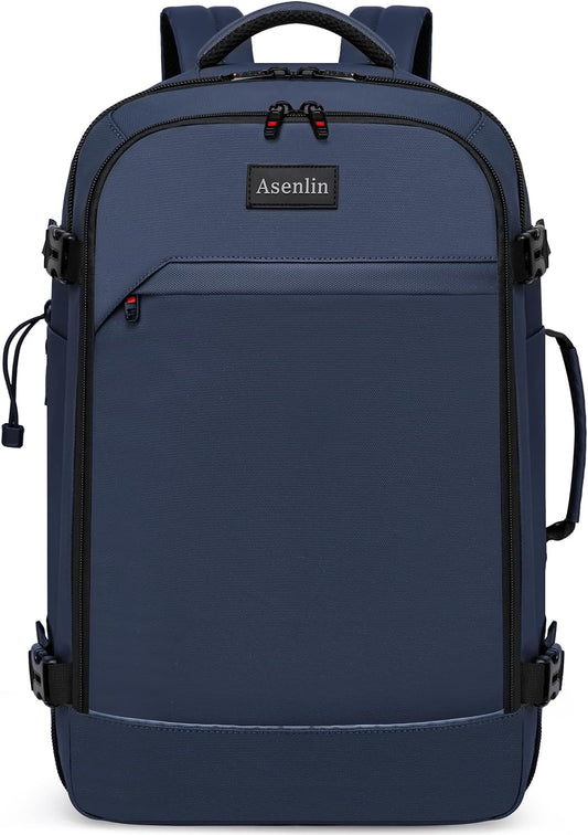 18 Inch Travel Laptop Backpack for Women Men，Business Travel Backpack Fit Flight Approved Water Resistant Computer Backpack Suitcase Backpack Blue