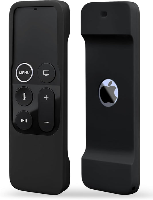 Silicone Case Compatible with Apple TV 4K/HD Siri Remote (1St Gen) - Anti-Slip Shock Proof Soft Remote Cover Case Compatible with Apple TV 4K 5Th 4Th Gen Siri Remote Controller - Black
