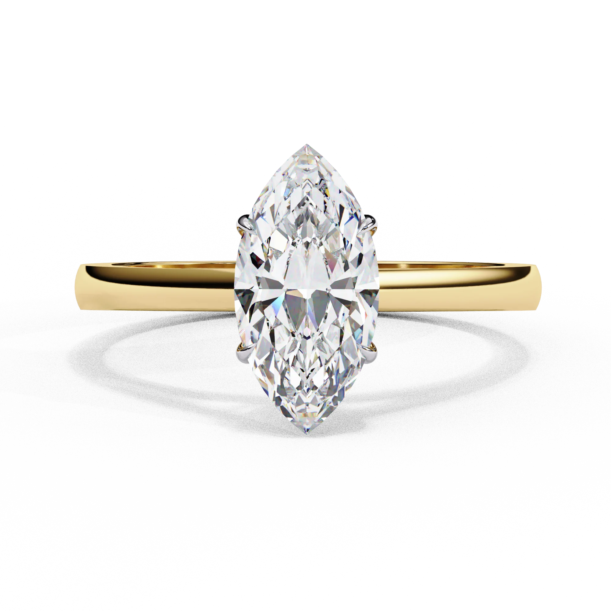 Fine Jewelry 18k Gold EF VVS Marquise Cut Lab-Grown Diamond Custom Ring Women's Engagement Ring Jewelry Manufacturer Wholesale