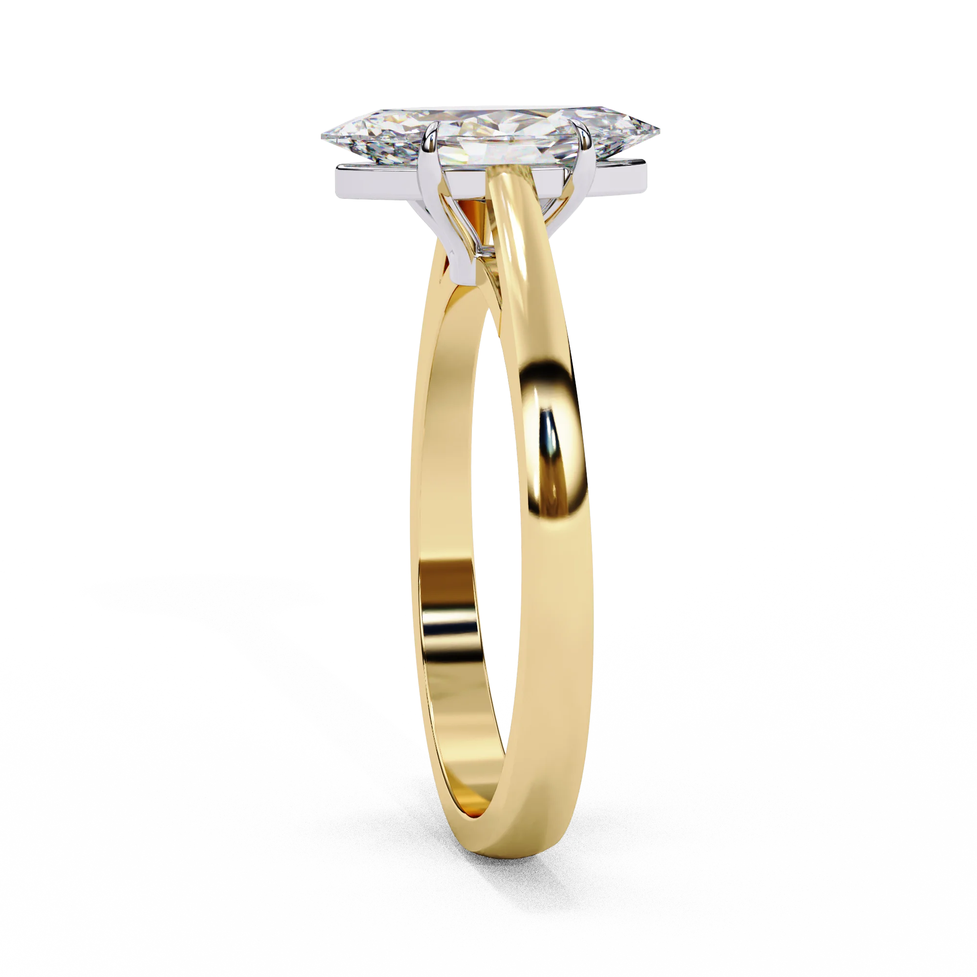 Fine Jewelry 18k Gold EF VVS Marquise Cut Lab-Grown Diamond Custom Ring Women's Engagement Ring Jewelry Manufacturer Wholesale