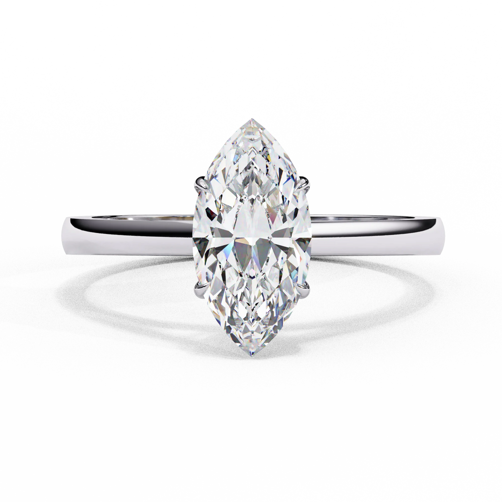 Fine Jewelry 18k Gold EF VVS Marquise Cut Lab-Grown Diamond Custom Ring Women's Engagement Ring Jewelry Manufacturer Wholesale