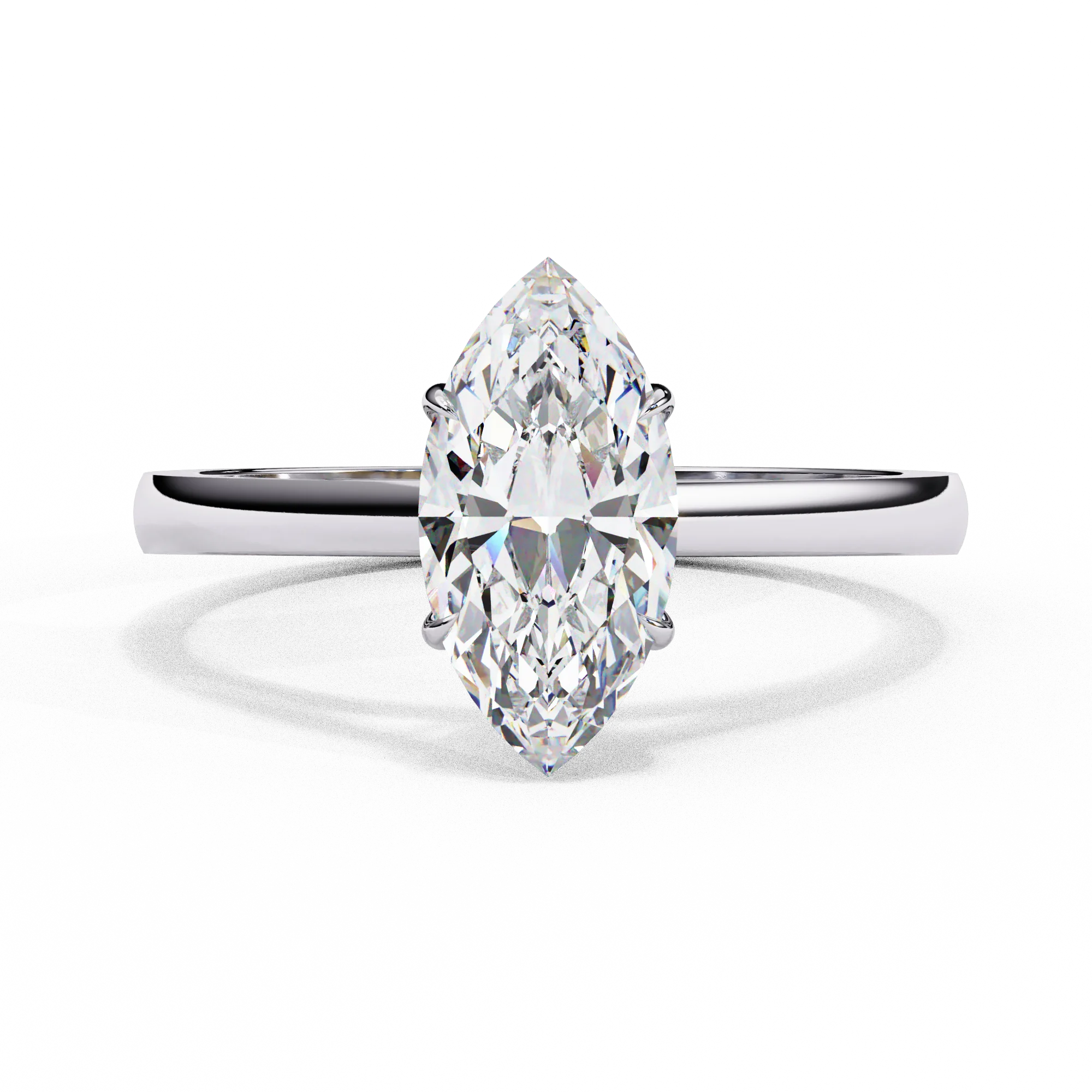 Fine Jewelry 18k Gold EF VVS Marquise Cut Lab-Grown Diamond Custom Ring Women's Engagement Ring Jewelry Manufacturer Wholesale