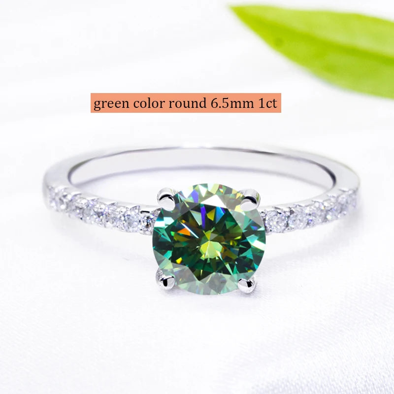 Gorgeous 1ct Eternity Ring Moissanite VVS White D Color Gra Certified Moissanite Rings Hotsale Moissanite Engagement Ring