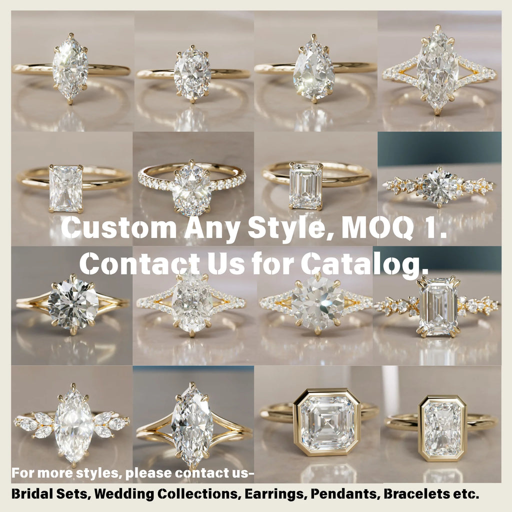 Fine Jewelry IGI Certified Lab Diamond Rings 14k 18k Solid Gold Rings Lab Grown Diamond Engagement Ring for Women
