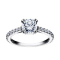 Rochime Brilliant love Engagement Ring S925 Silver Rhodium Plated   Classic  Jewelry for Women