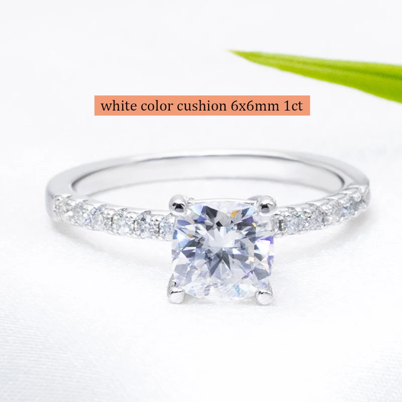 Gorgeous 1ct Eternity Ring Moissanite VVS White D Color Gra Certified Moissanite Rings Hotsale Moissanite Engagement Ring