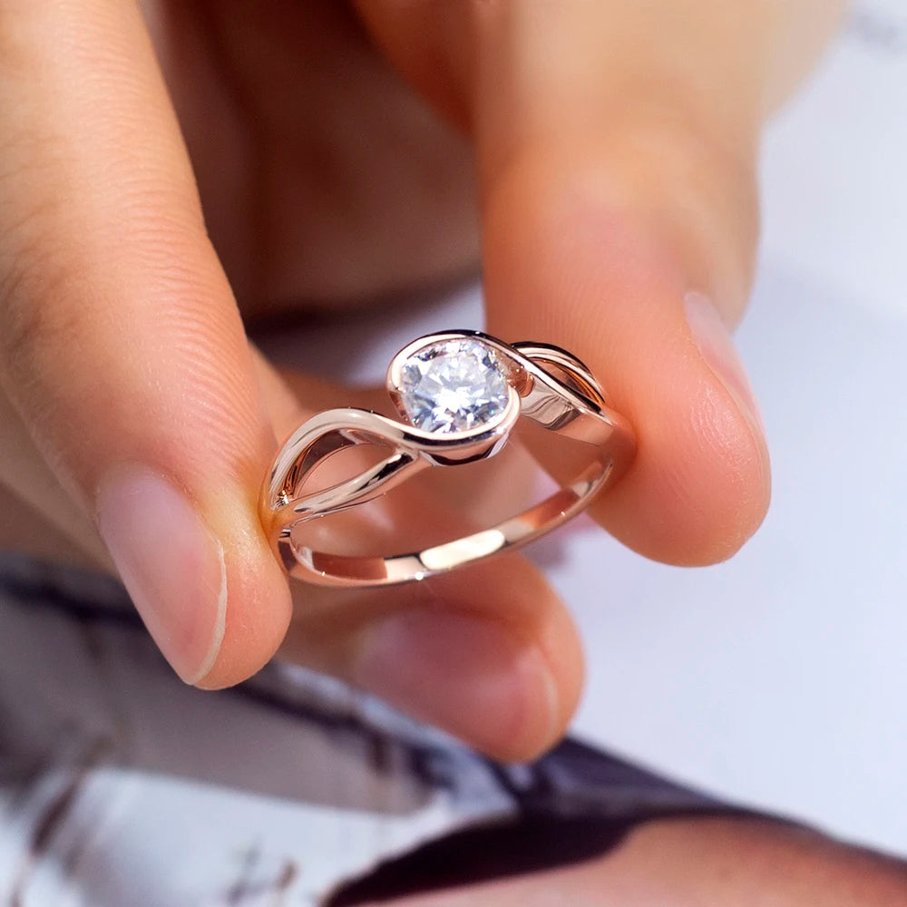 Fancy Diamond Jewelry Wedding Ring Diamond Cushion Rings Lab Grown 1ct Diamond Engagement Ring 18K