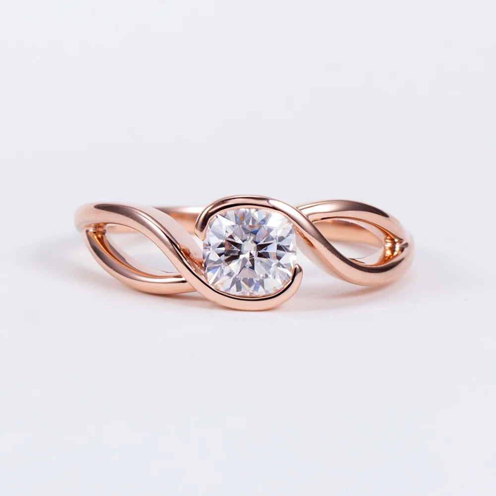 Fancy Diamond Jewelry Wedding Ring Diamond Cushion Rings Lab Grown 1ct Diamond Engagement Ring 18K