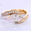 Pass Diamond Tester IGI IGI Certified 14K Solid Gold Lab Grown Diamond Wedding Ring Marquise Cut  Lab Diamond Engagement Ring