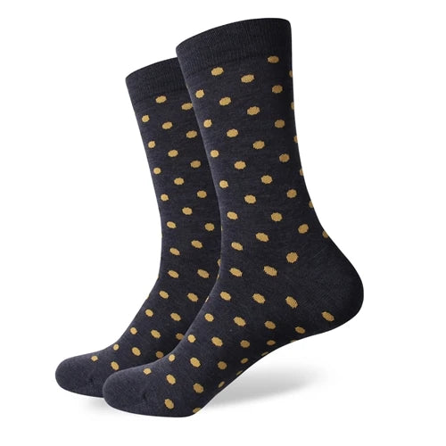 Match-Up Match-Up Samll dot  men's combed cotton Business socks brand man  US size(7.5-12)