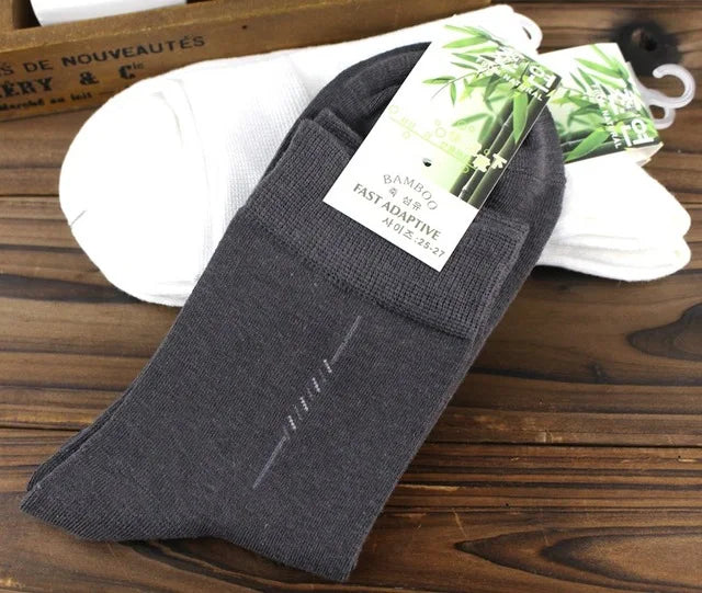 High Quality 5pairs/lot 67% Bamboo Socks Cotton Classic Business Deodorant Men's Socks Dress Gentlemen Male Socks