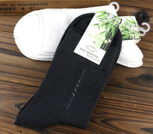 High Quality 5pairs/lot 67% Bamboo Socks Cotton Classic Business Deodorant Men's Socks Dress Gentlemen Male Socks