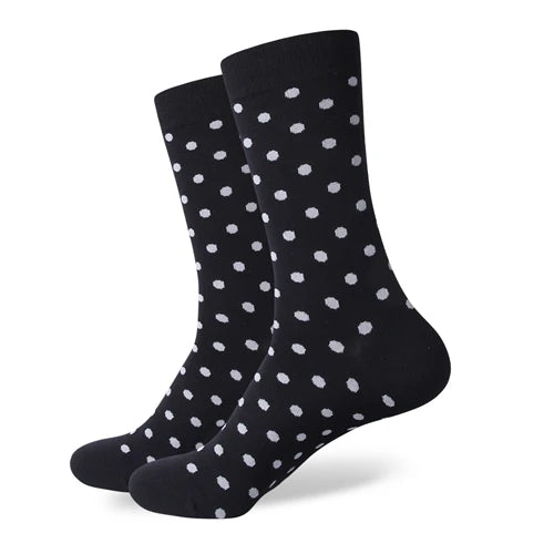 Match-Up Match-Up Samll dot  men's combed cotton Business socks brand man  US size(7.5-12)