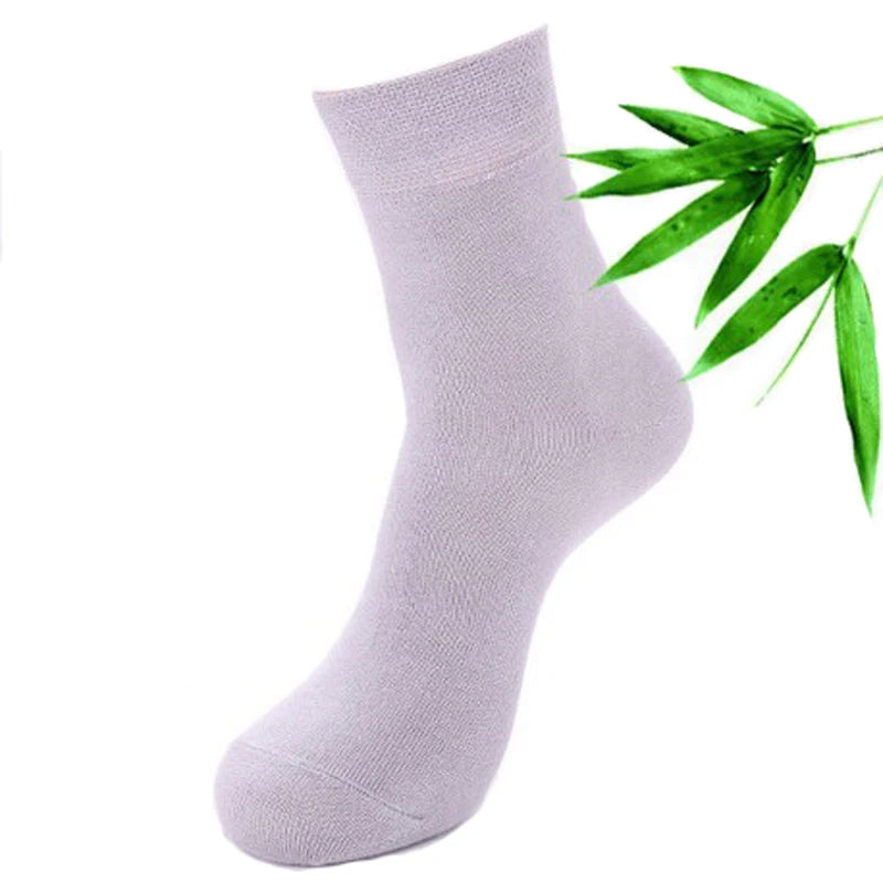 High Quality 5pairs/lot 67% Bamboo Socks Cotton Classic Business Deodorant Men's Socks Dress Gentlemen Male Socks