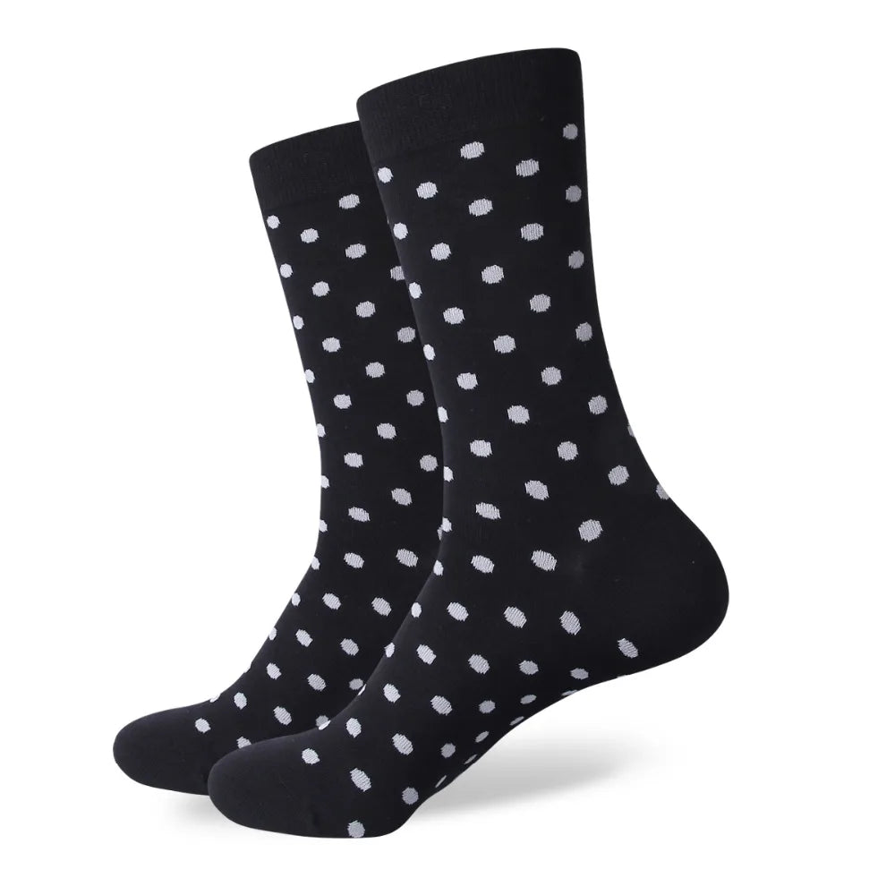 Match-Up Match-Up Samll dot  men's combed cotton Business socks brand man  US size(7.5-12)