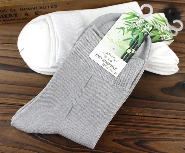 High Quality 5pairs/lot 67% Bamboo Socks Cotton Classic Business Deodorant Men's Socks Dress Gentlemen Male Socks