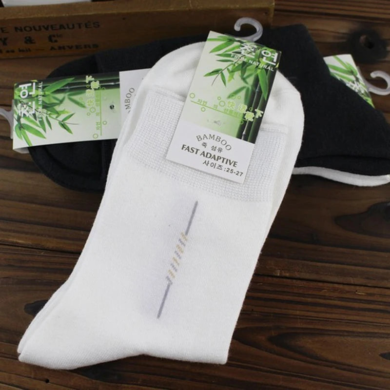 High Quality 5pairs/lot 67% Bamboo Socks Cotton Classic Business Deodorant Men's Socks Dress Gentlemen Male Socks