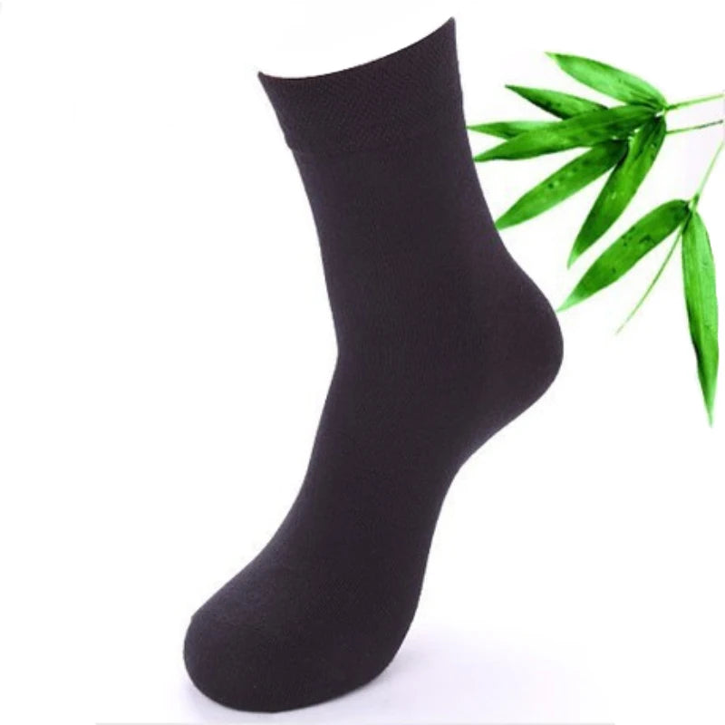 High Quality 5pairs/lot 67% Bamboo Socks Cotton Classic Business Deodorant Men's Socks Dress Gentlemen Male Socks