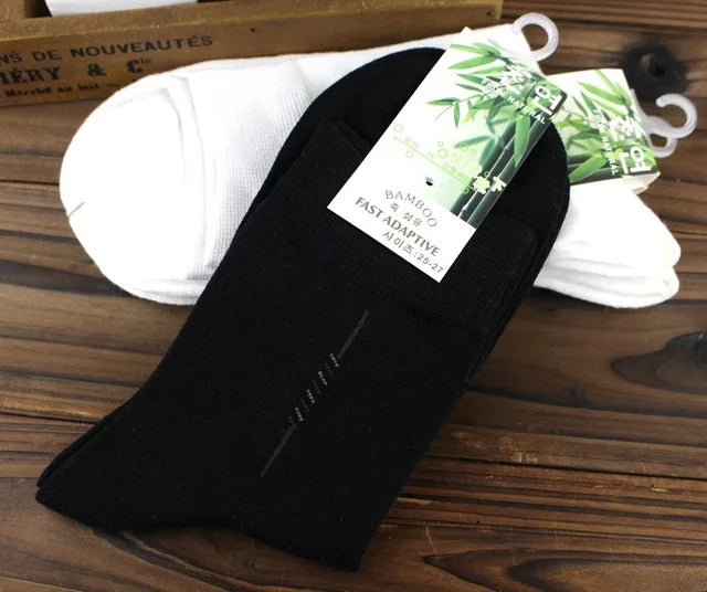 High Quality 5pairs/lot 67% Bamboo Socks Cotton Classic Business Deodorant Men's Socks Dress Gentlemen Male Socks