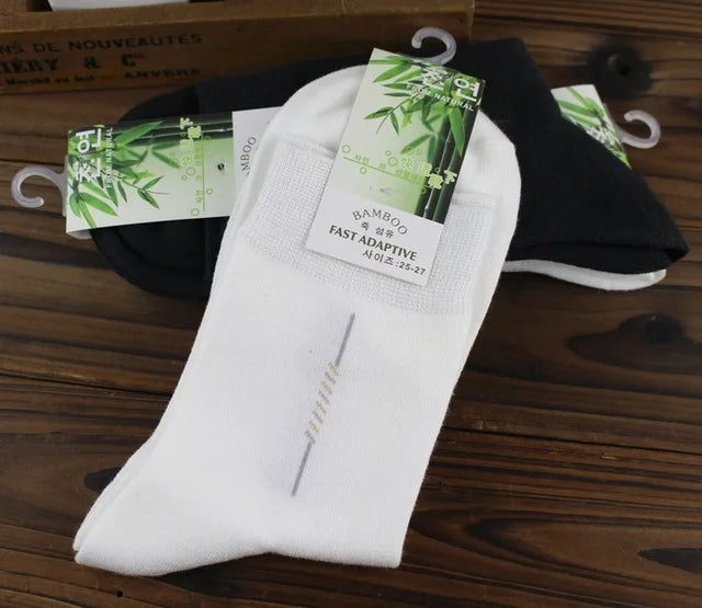 High Quality 5pairs/lot 67% Bamboo Socks Cotton Classic Business Deodorant Men's Socks Dress Gentlemen Male Socks