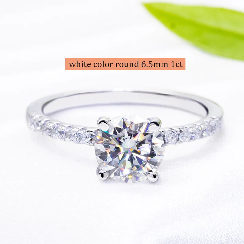 Gorgeous 1ct Eternity Ring Moissanite VVS White D Color Gra Certified Moissanite Rings Hotsale Moissanite Engagement Ring