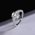 S925 Sterling Silver VVS D Color 2 Carat Oval Cut Moissanite Ring for Women Wedding Engagement Ring
