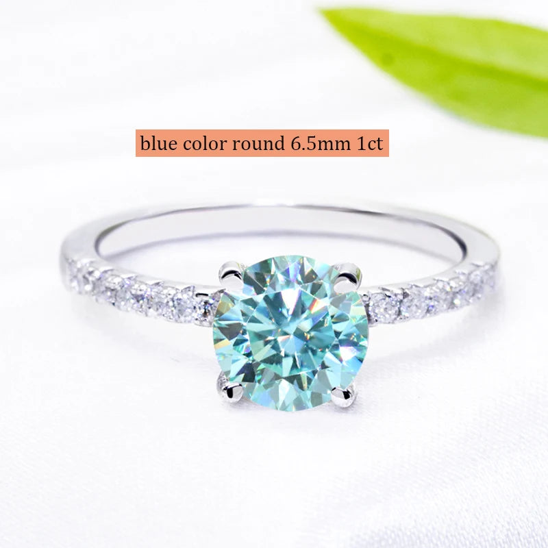 Gorgeous 1ct Eternity Ring Moissanite VVS White D Color Gra Certified Moissanite Rings Hotsale Moissanite Engagement Ring