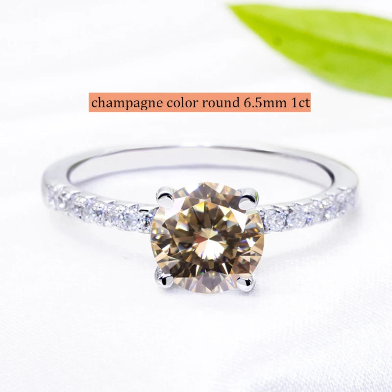 Gorgeous 1ct Eternity Ring Moissanite VVS White D Color Gra Certified Moissanite Rings Hotsale Moissanite Engagement Ring