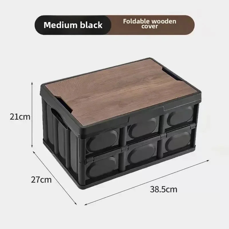 Camping Storage Box, Trunk Organizer, Camping Picnic Camping Box, Car Folding Outdoor Bench and Chopping Board