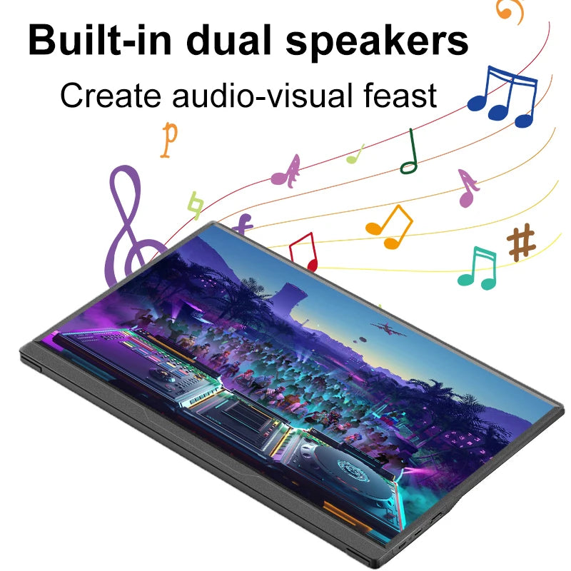 LANLIPU 14/15.6/16inch Portable Monitor IPS For Laptop XBox PS4 / 5 Switch Cell Phone Computer Extension Gaming  Travel Screen