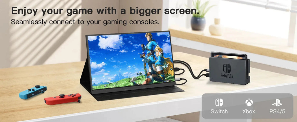 LANLIPU 14/15.6/16inch Portable Monitor IPS For Laptop XBox PS4 / 5 Switch Cell Phone Computer Extension Gaming  Travel Screen