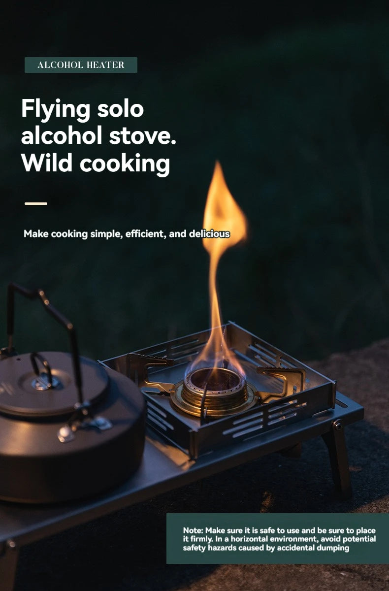 CAMPINGMOON AS-1-ST Alcohol Stove Rack Outdoor Small Picnic Equipment Brass Stove liquid Alcohol Stove Head Rack