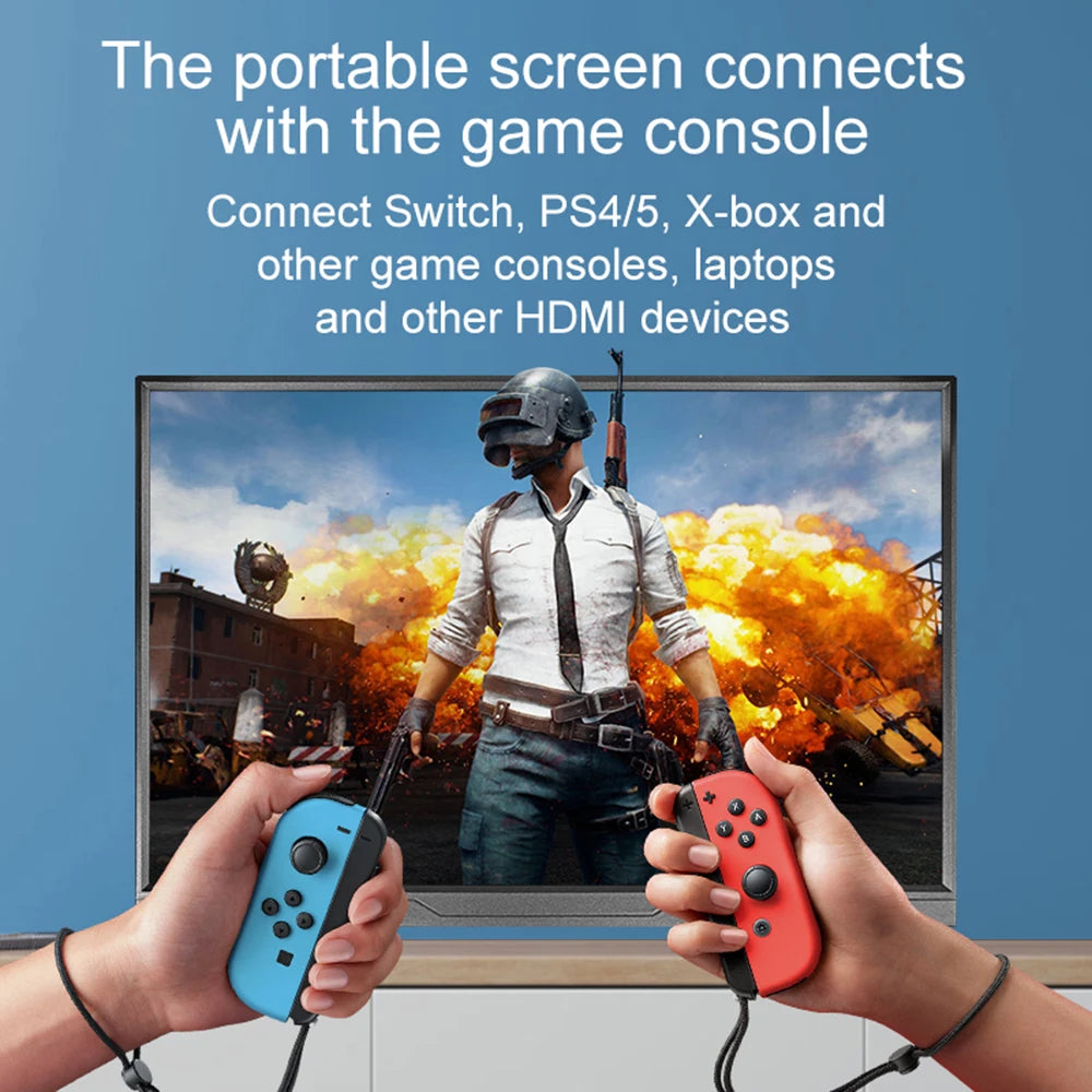 LANLIPU 14/15.6/16inch Portable Monitor IPS For Laptop XBox PS4 / 5 Switch Cell Phone Computer Extension Gaming  Travel Screen