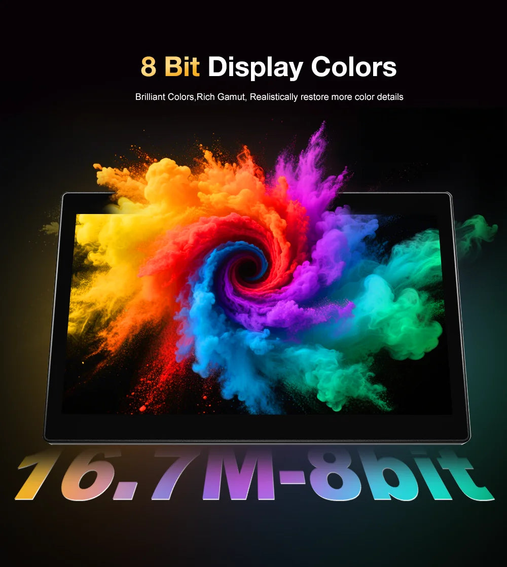 Unew 11 inch Portable Touch Monitor | 2.5K IPS, WQXGA, 350cd 92% NTSC USB-C/HDMI, VESA 75x75mm & Stand, For Mobile Phones Laptop