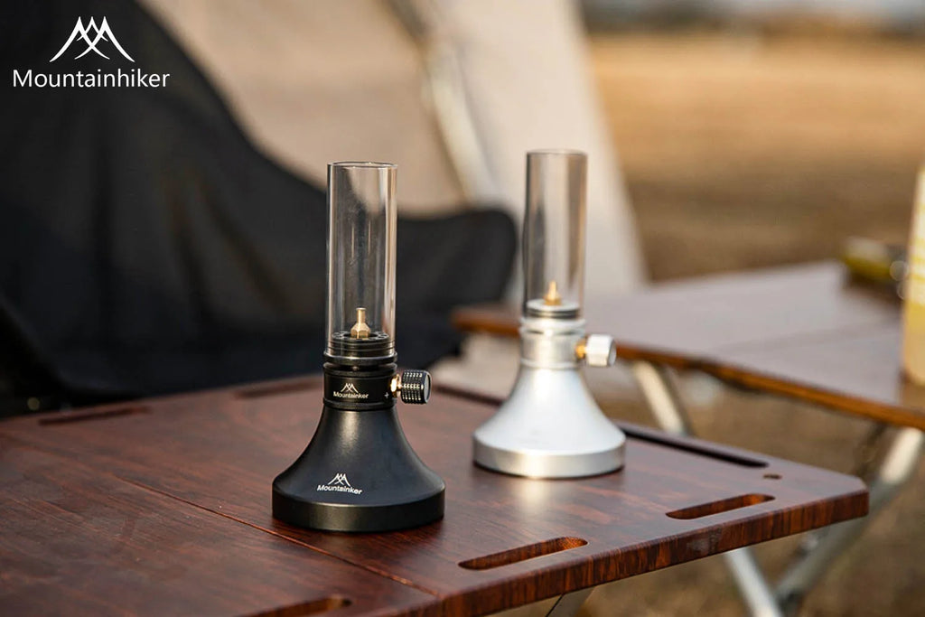 Mountain guest search banner gas lamp camping gas lamp lighting outdoor camp tent atmosphere lamp gas lamp candle lamp