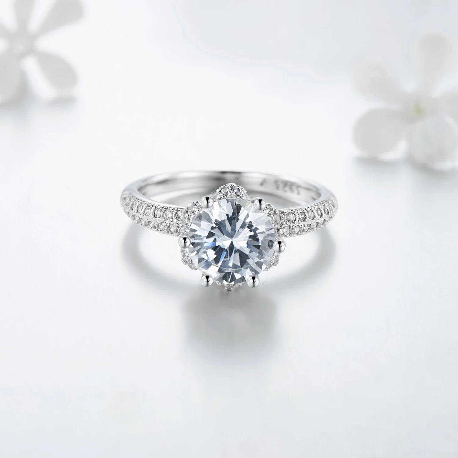 2026 New Fashion Classic Soild 925 Sterling silver wedding Ring CZ Zircon Jewelry party engagement brand Rings for women Gift