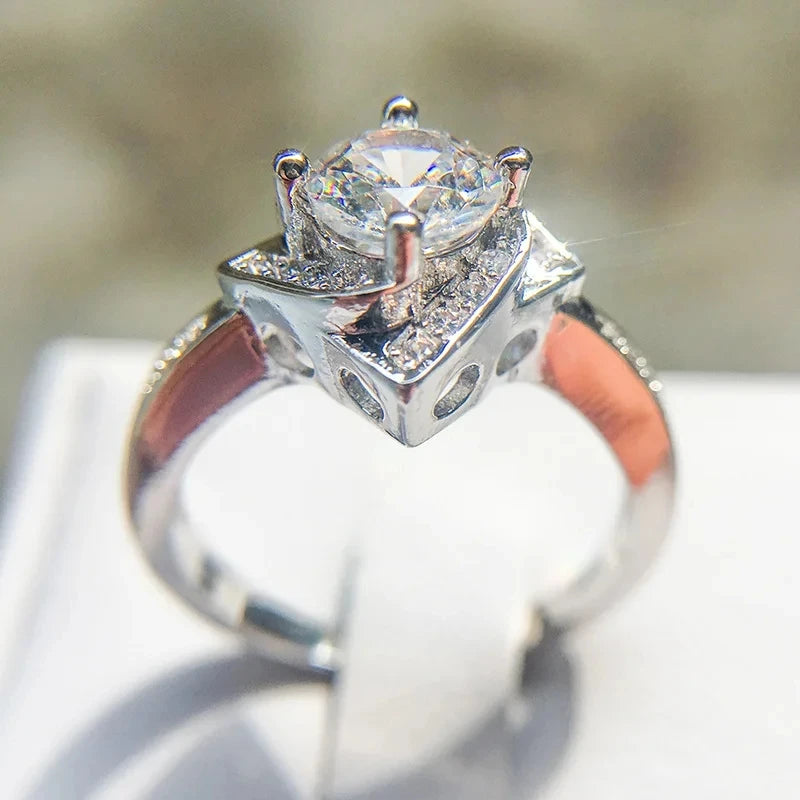 Engagement Rings for Women Romantic Fashion Jewelry Flower Rose Design Fine Bijoux Femme Wedding Bands Proposal Ring CC095