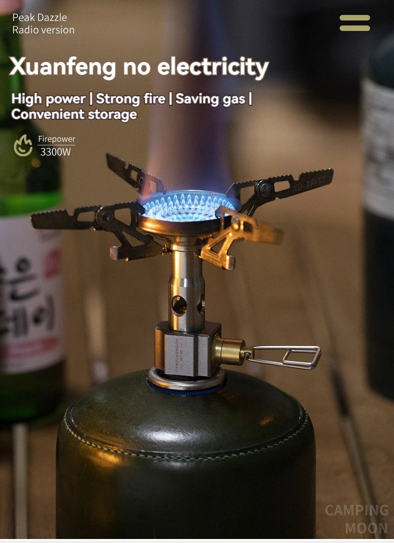 CAMPINGMOON Outdoor Camping High-power Camping Fierce Fire Stove Camping Equipment Portable Flat Gas High-altitude Gas Stove