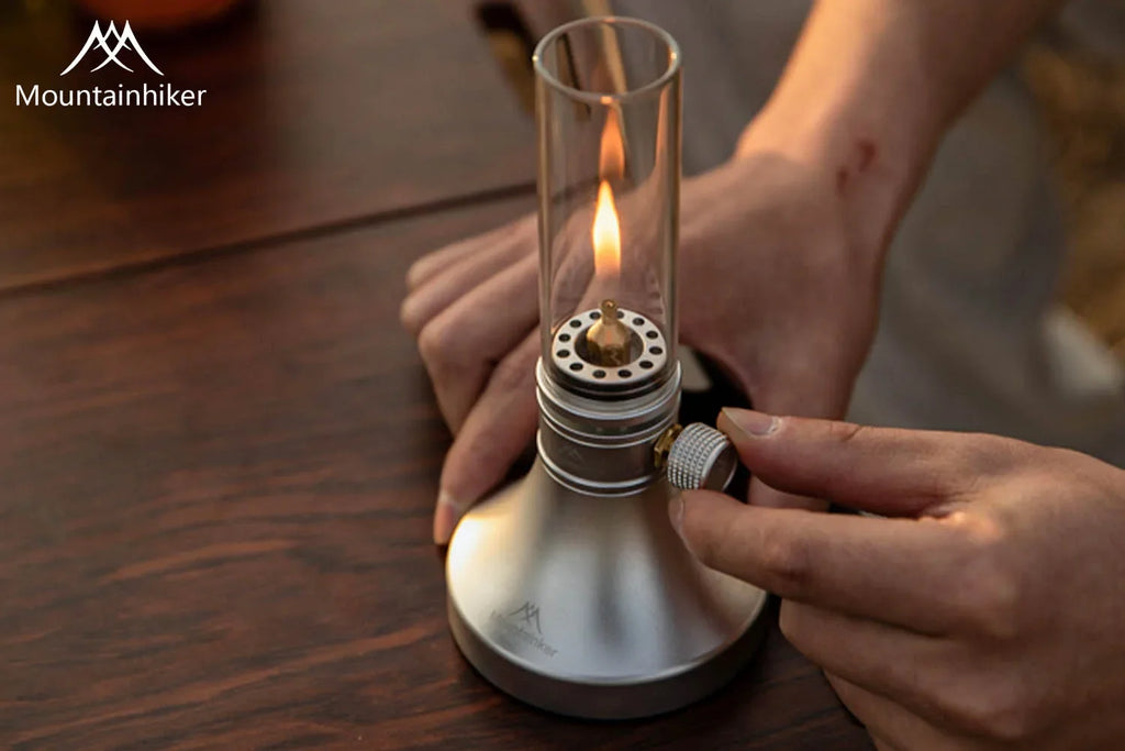 Mountain guest search banner gas lamp camping gas lamp lighting outdoor camp tent atmosphere lamp gas lamp candle lamp