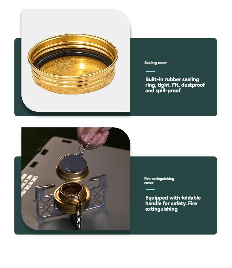 CAMPINGMOON AS-1-ST Alcohol Stove Rack Outdoor Small Picnic Equipment Brass Stove liquid Alcohol Stove Head Rack