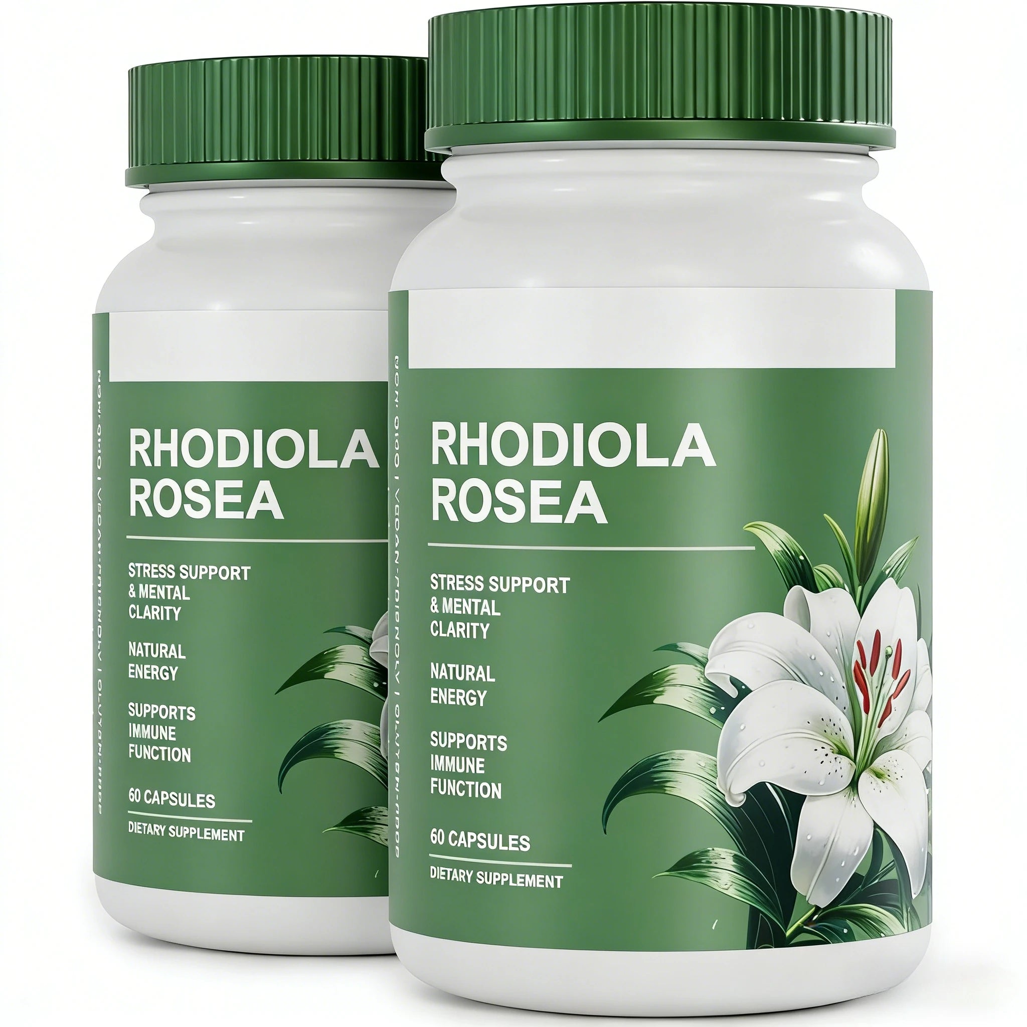 Rhodiola Rosea Supplement Golden Root Adaptogen Capsules Hodiola Rosea Extract Powder Alternative with Salidroside 60 Capsules