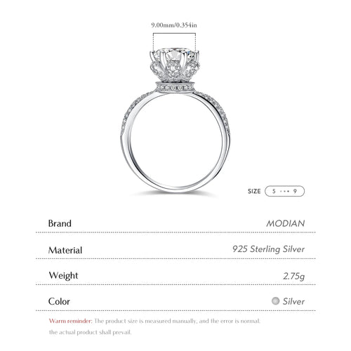 2026 New Fashion Classic Soild 925 Sterling silver wedding Ring CZ Zircon Jewelry party engagement brand Rings for women Gift