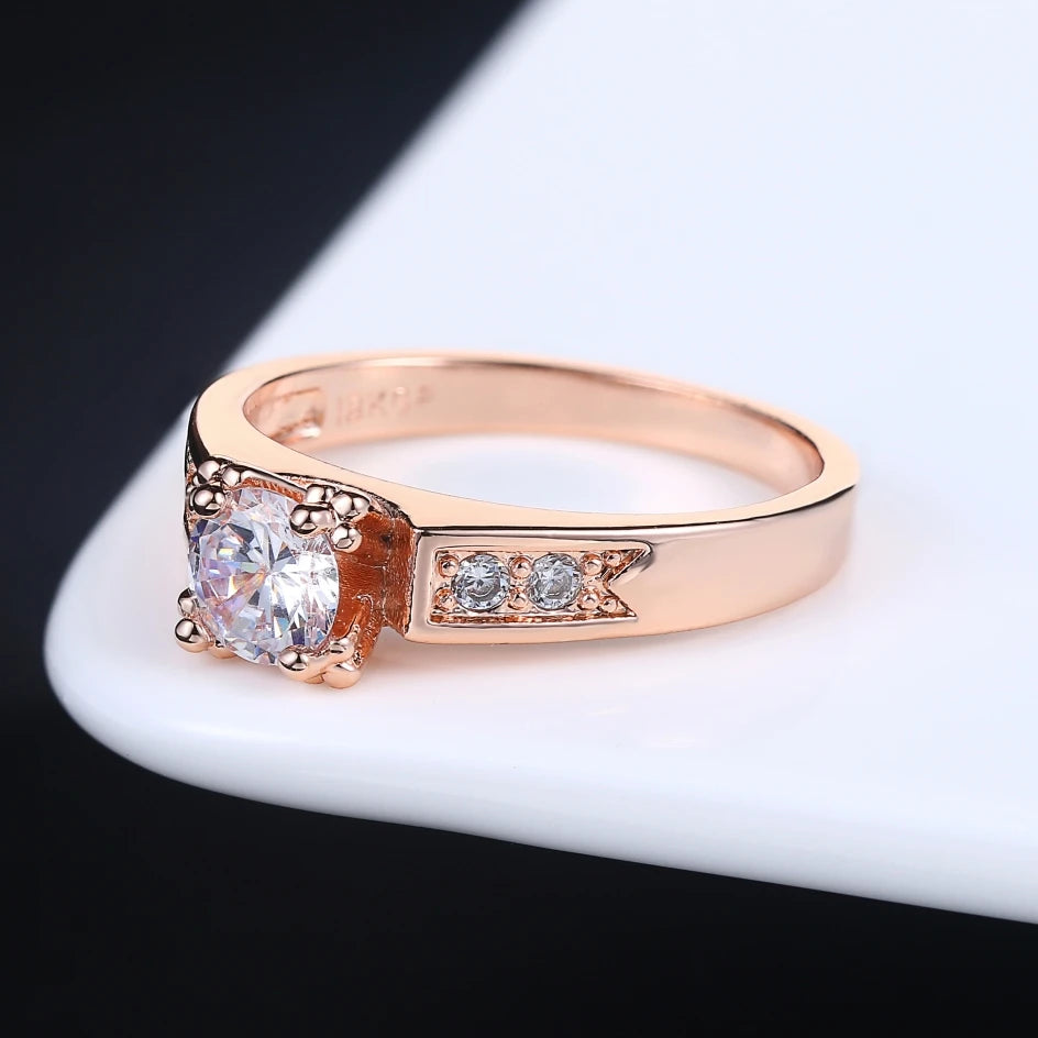 Luxury Wedding Ring For Women Bride Shiny Zircon Engagement Anniversary Gifts For Couple Fashion Jewelry Kpop Accessories R051