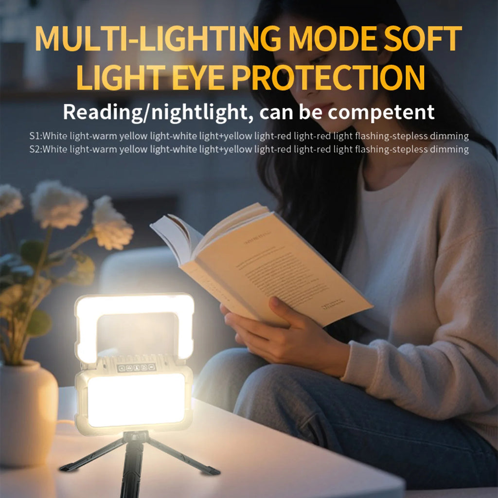 Camping Lantern Multifunctional Foldable Tent Lanterns 5 Lighting Modes Rainproof Camping Lamp for Outdoor Emergency Searchlight