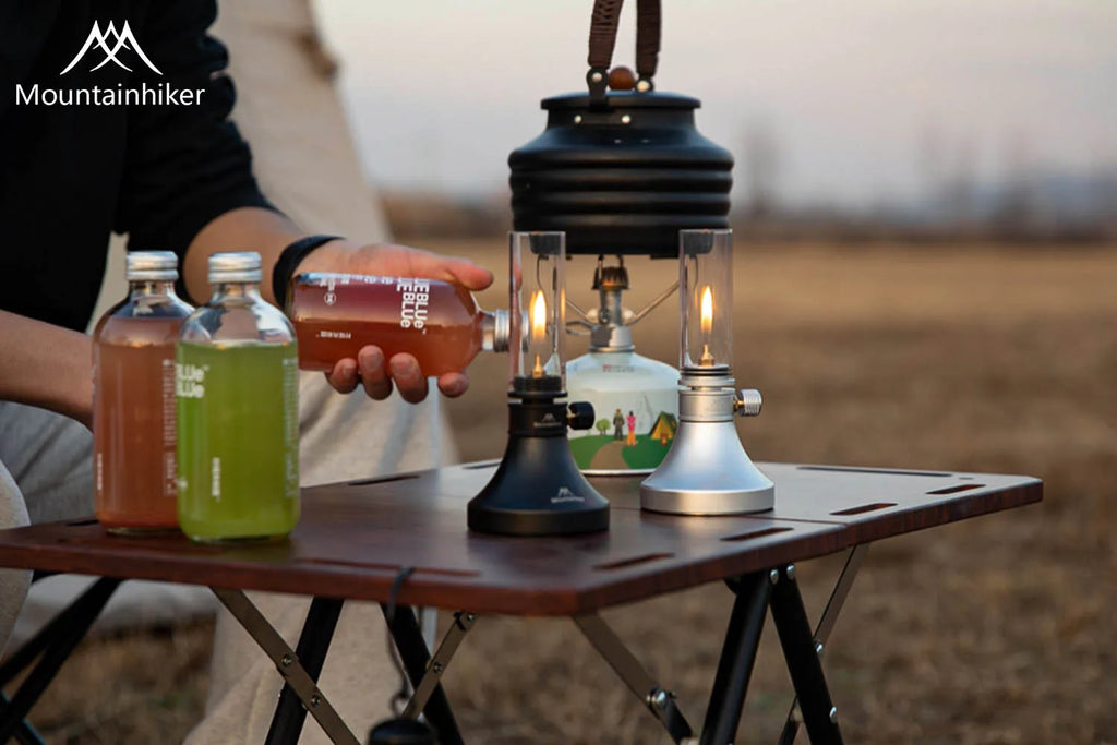 Mountain guest search banner gas lamp camping gas lamp lighting outdoor camp tent atmosphere lamp gas lamp candle lamp