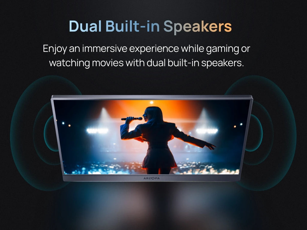 [New] ARZOPA 16.1'' 144Hz Portable Monitor,106% sRGB,1080P,with storage Bag,External Second Screen,Z1FC-Grey