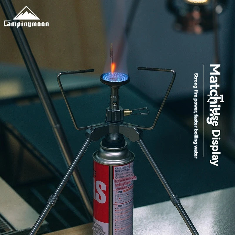 CAMPINGMOON Outdoor Camping High-power Camping Fierce Fire Stove Camping Equipment Portable Flat Gas High-altitude Gas Stove