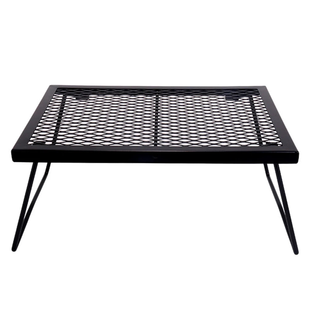 Campfire Grill Grate Folding Camp Fire Cooking Rack Foldable Over Fire Camp Grill Heavy Duty for Outdoor BBQ Camping