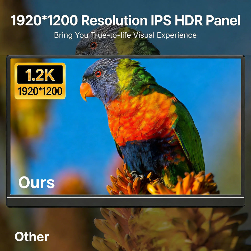 13.3'' Portable Touch Screen Monitor Display 1920*1200 16:10 IPS Panel 100% sRGB Extend Monitor For Mobile Phone Gaming TV Box