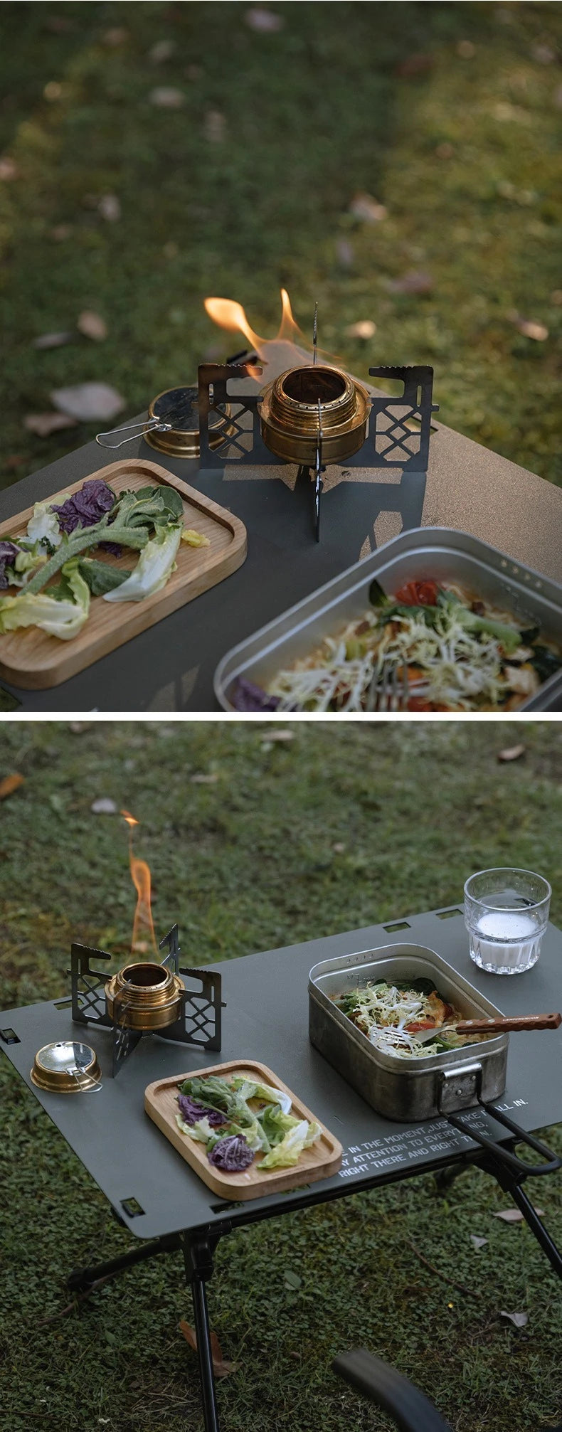CAMPINGMOON AS-1-ST Alcohol Stove Rack Outdoor Small Picnic Equipment Brass Stove liquid Alcohol Stove Head Rack